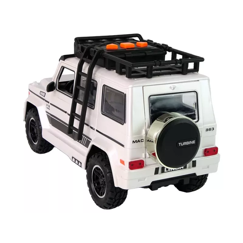 LEAN TOYS Op batterijen werkende off-road auto wit