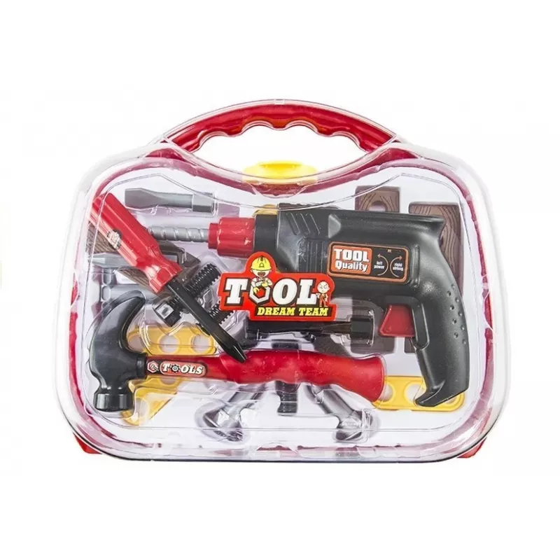LEAN TOYS Big 22 PCS gereedschapsset kit DIY mechanic in een koffer creatief constructiespeelgoed