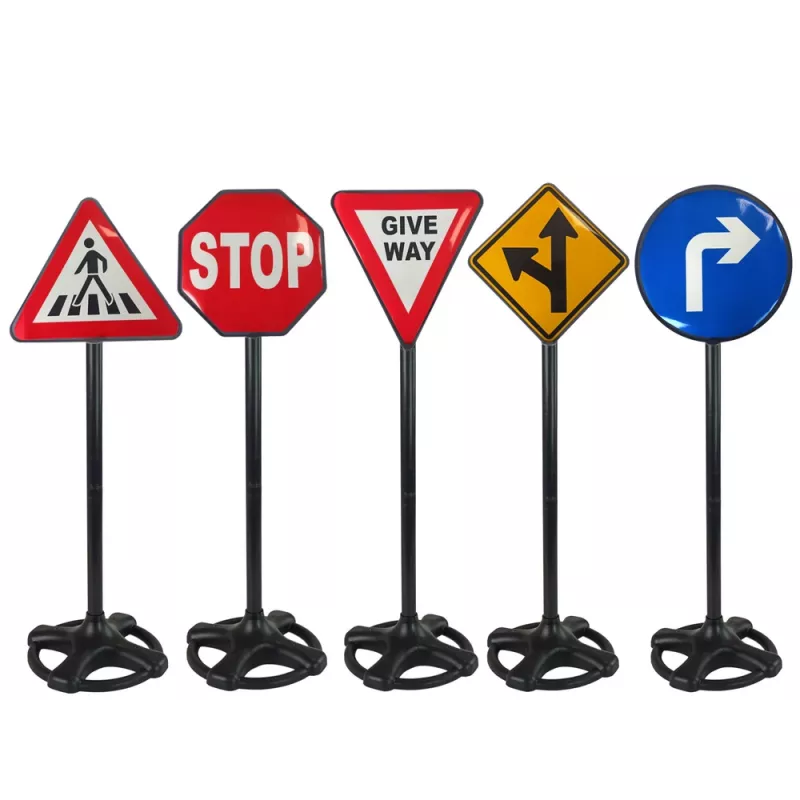 LEAN TOYS grote set educatieve verkeersborden 82 cm