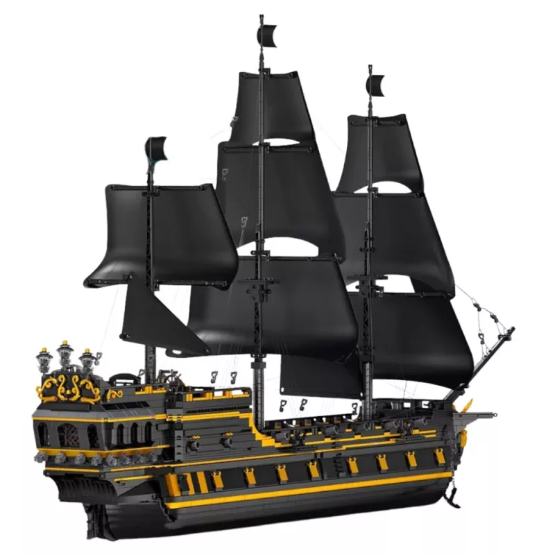 LEAN TOYS Black Pearl piratenschip bouwblokken-set (5266 delen)
