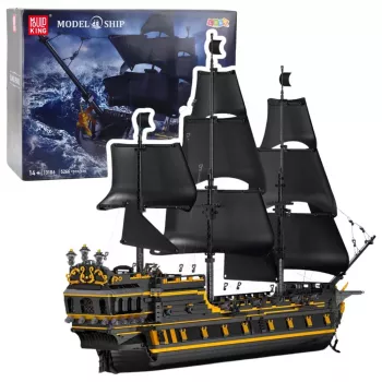 LEAN TOYS Black Pearl piratenschip bouwblokken-set (5266 delen)