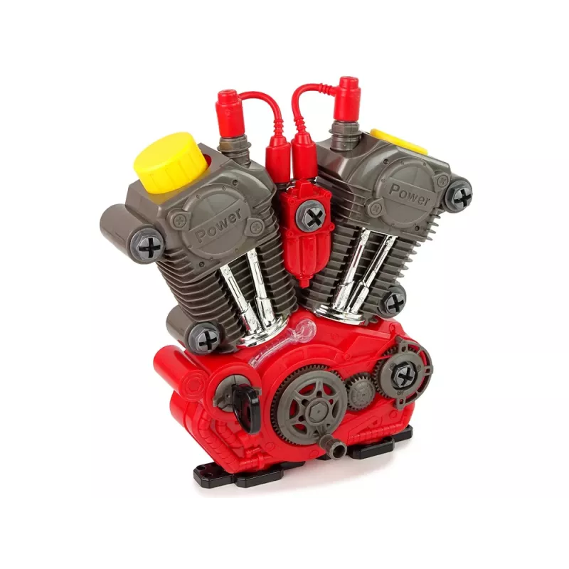 LEAN TOYS Automotor voor de kleine monteur - DIY montage met licht en geluid