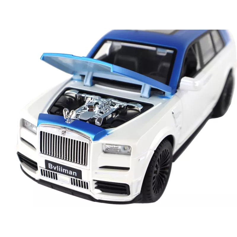 LEAN TOYS Auto R/C 1:20 wit en blauw op afstand bestuurd