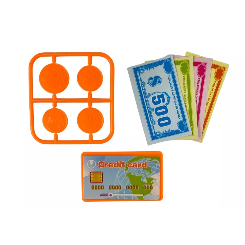 LEAN TOYS kassa met weegschaal voor koekverpakkingen, batterij en scanner