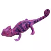 LEAN TOYS kameleon rubber figuur rekbaar realistisch paars reptiel 14 cm