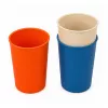 LEAN TOYS kinderservies bamboevezel, blauw en oranje, 15-delige set