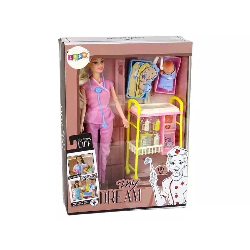 LEAN TOYS Kinderen Poppendokter Lang Haar Accessoires