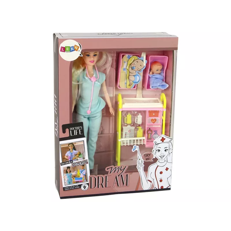 LEAN TOYS Kinderen Poppendokter Lang Haar Accessoires