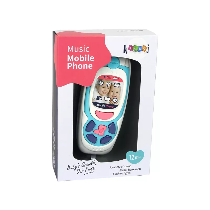 LEAN TOYS kinder leertelefoon melody blauw