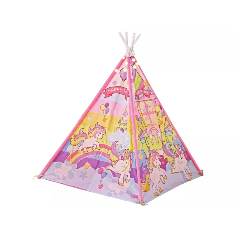LEAN TOYS Kinderlichtjestent eenhoorn pony's roze