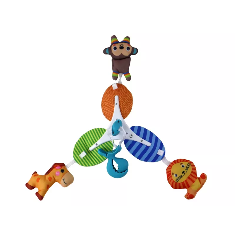 LEAN TOYS kinder-mobiel dierenclip draagbaar