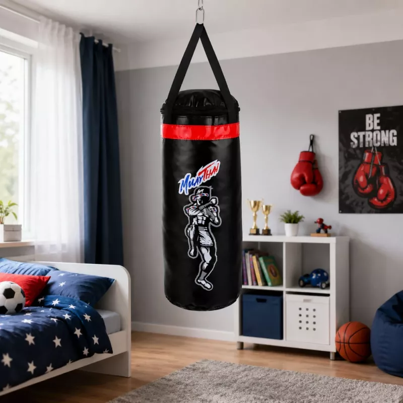 LEAN TOYS kinder-boxsack-set MUAY THAI handschoenen 55x17cm M