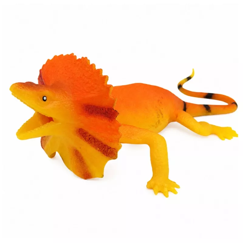 LEAN TOYS halsbandhagedis rubberen figuur rekbaar realistisch 19cm