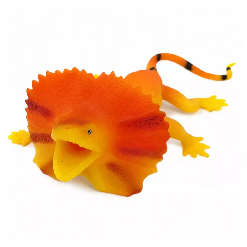 LEAN TOYS halsbandhagedis rubberen figuur rekbaar realistisch 19cm