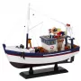 LEAN TOYS Verzamelaarstuk decoratief model vissersboot schip uitgerust 37x34cm