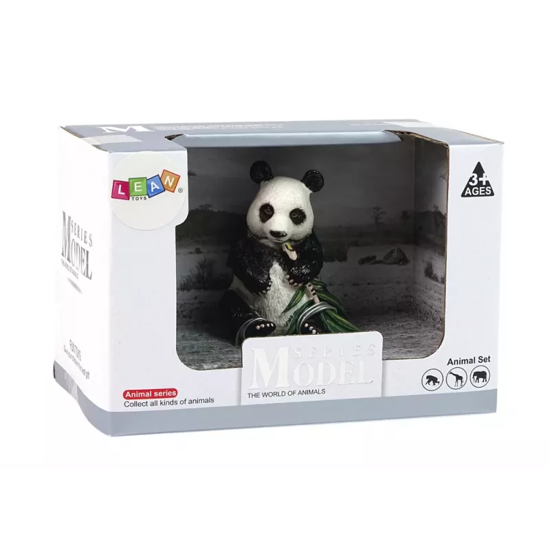 LEAN TOYS verzamelfiguur grote panda met bamboe