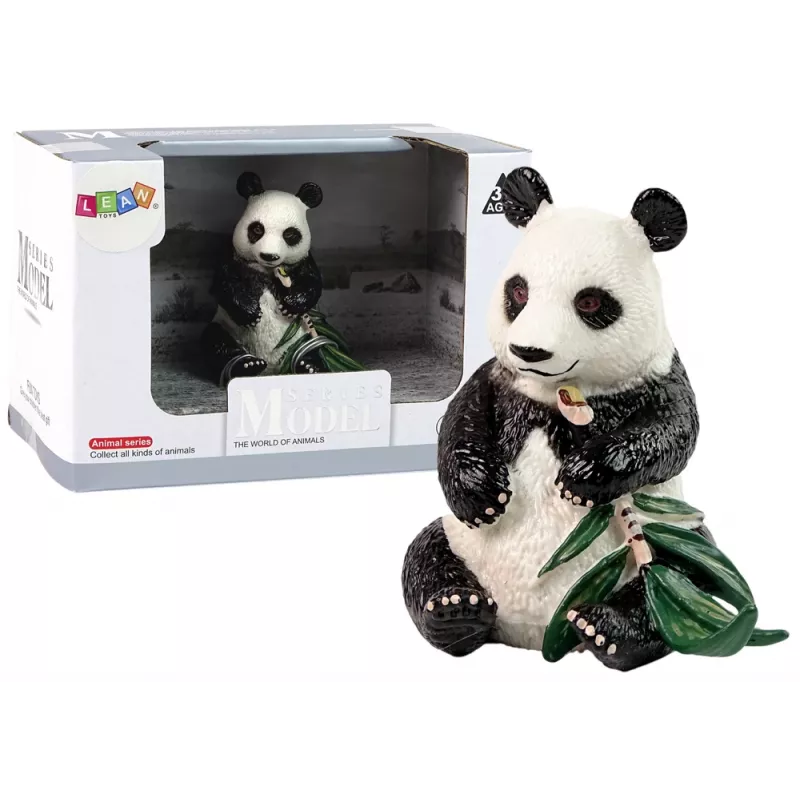 LEAN TOYS verzamelfiguur grote panda met bamboe