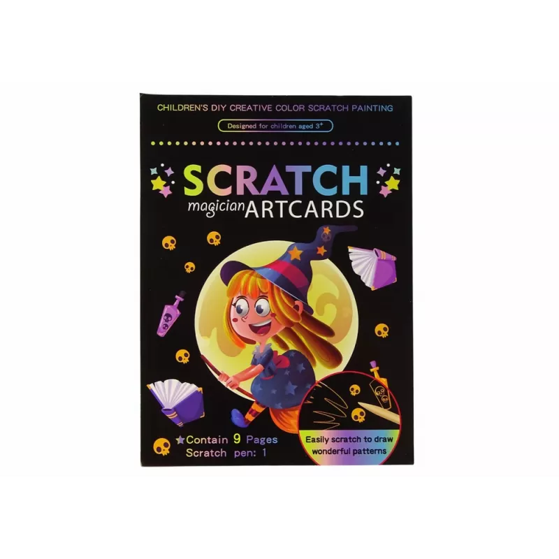 LEAN TOYS Kleur Scratch boek voor kinderen magic