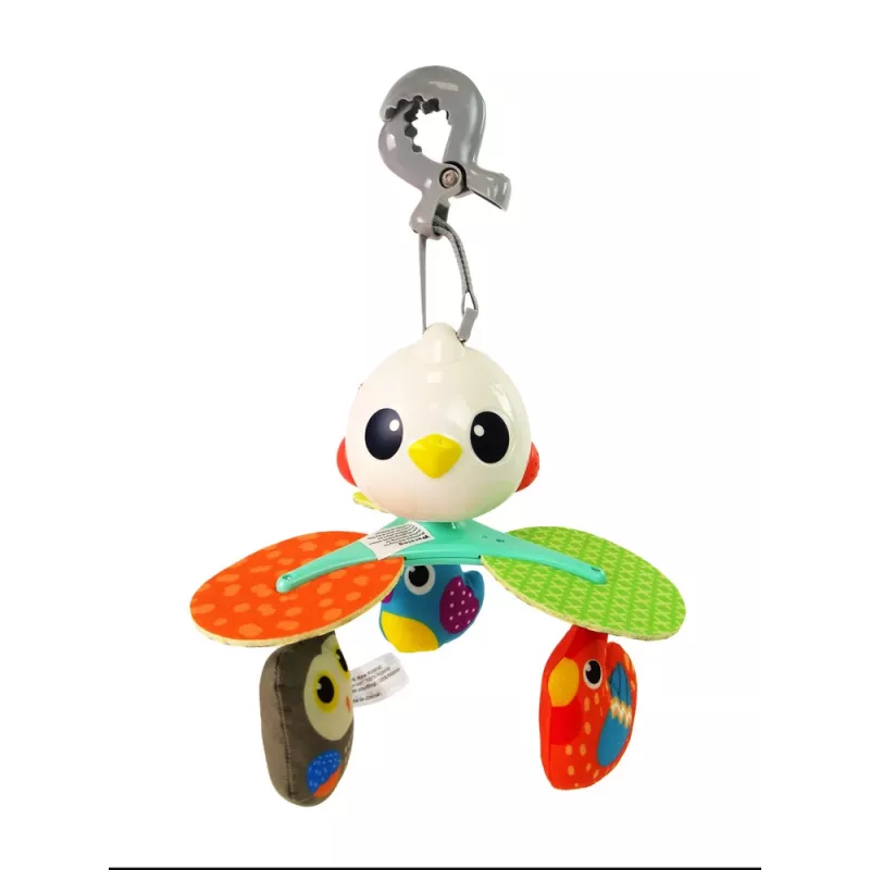 LEAN TOYS Kleurrijke vogels melodie carrousel voor babybed en kinderwagen