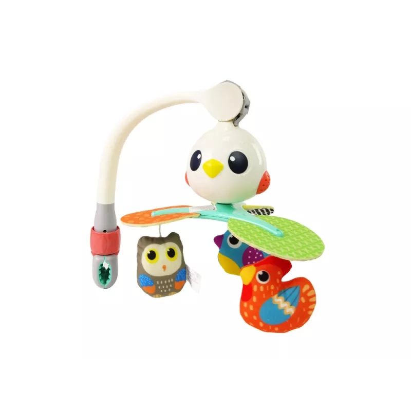 LEAN TOYS Kleurrijke vogels melodie carrousel voor babybed en kinderwagen