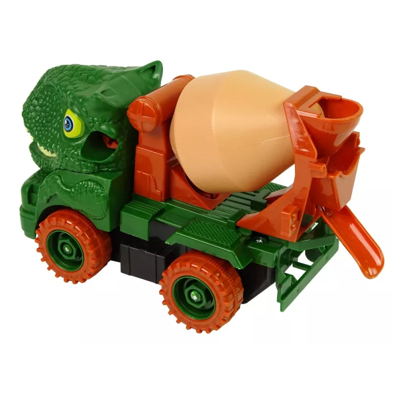 LEAN TOYS Betonmixer dinosaurus Unwrecker groene accessoires