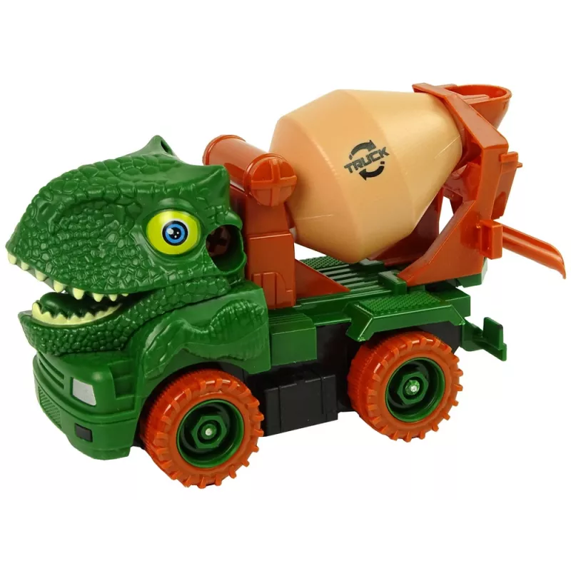 LEAN TOYS Betonmixer dinosaurus Unwrecker groene accessoires