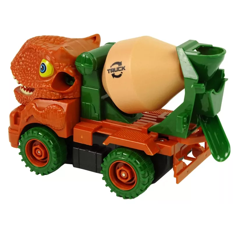 LEAN TOYS Betonmixer dinosaurus Unwrecker oranje accessoires