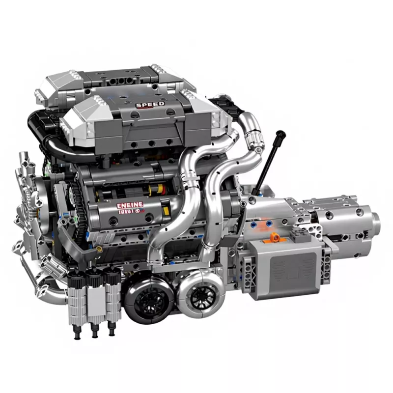 LEAN TOYS bouwstenen auto motor V8 versnellingsbak 2024 el.