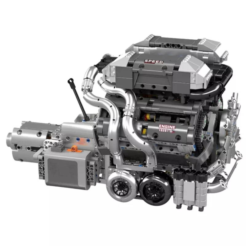 LEAN TOYS bouwstenen auto motor V8 versnellingsbak 2024 el.