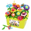 LEAN TOYS bouwstenen bloemen kleurrijke bloementuin in karton 73 stuks