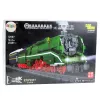 LEAN TOYS 23646 RC-stoomlocomotief bouwblokkenset met afstandsbediening en rails, 2348 stuks