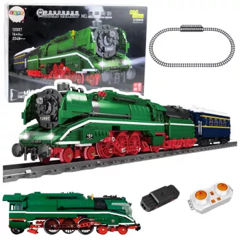 LEAN TOYS bouwstenen op afstandsbediening stoomlocomotief RC 2348 el.