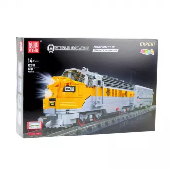 LEAN TOYS bouwblokken set - grijs/gele op afstand bestuurbare trein (1.751 onderdelen)