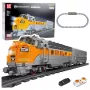 LEAN TOYS bouwblokken set - grijs/gele op afstand bestuurbare trein (1.751 onderdelen)