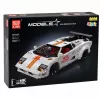 LEAN TOYS bouwstenen sportwagen afstandsbediening RC wit 1384 onderdelen
