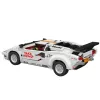 LEAN TOYS bouwstenen sportwagen afstandsbediening RC wit 1384 onderdelen