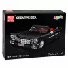 LEAN TOYS bouwstenen klassieke auto cabrio Cadi-Elrado zwart 1324 onderdelen