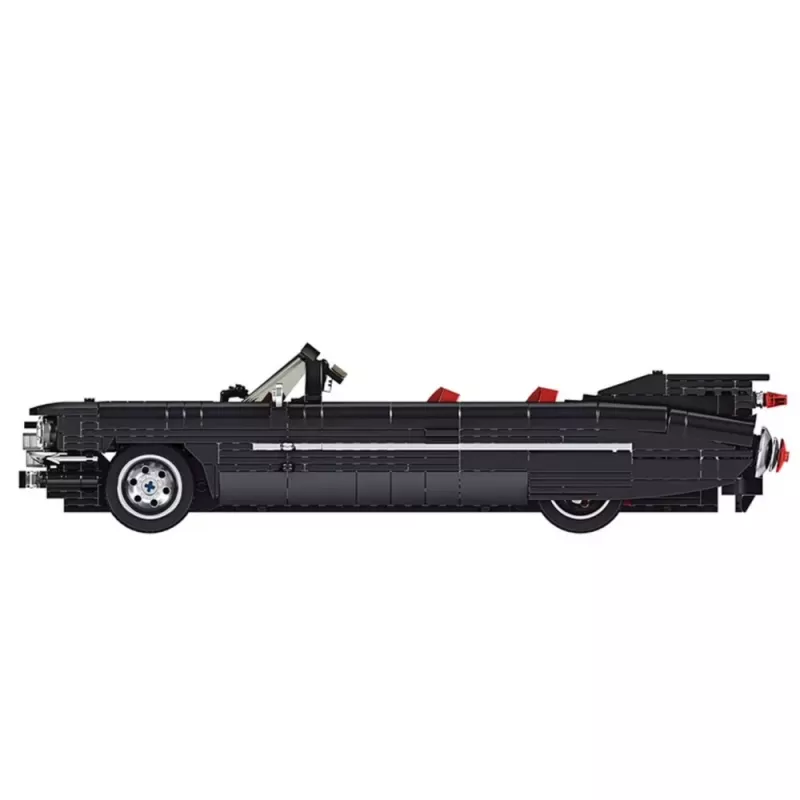 LEAN TOYS bouwstenen klassieke auto cabrio Cadi-Elrado zwart 1324 onderdelen
