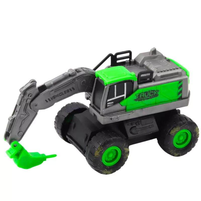 LEAN TOYS Bouwvoertuig graafmachine lader bulldozer groen drive mix