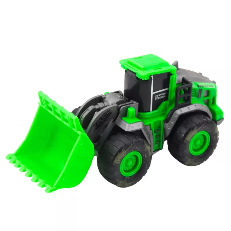 LEAN TOYS Bouwvoertuig graafmachine lader bulldozer groen drive mix