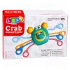 LEAN TOYS krab sensorisch speelgoed voor peuters rammelaar bijtring blauw