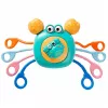 LEAN TOYS krab sensorisch speelgoed voor peuters rammelaar bijtring blauw