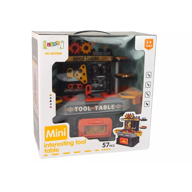 LEAN TOYS creatieve DIY werkplaats 57-delige werkbankset met gereedschap