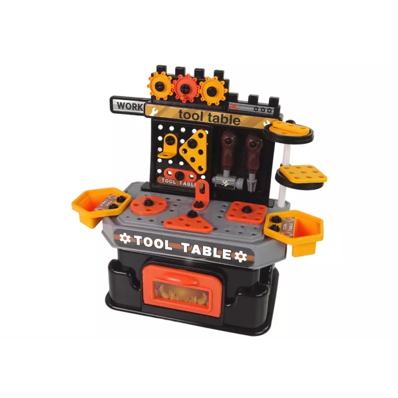 LEAN TOYS creatieve DIY werkplaats 57-delige werkbankset met gereedschap