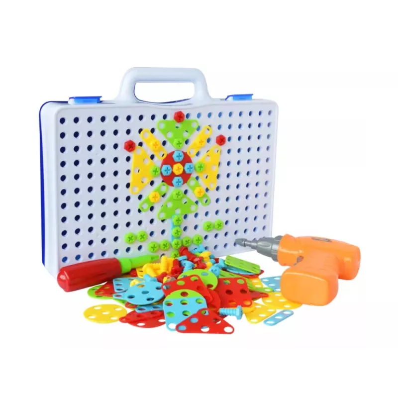 LEAN TOYS creatieve mozaïekpuzzel 4in1 schroevendraaier 237 stuks