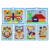 LEAN TOYS creatieve set button-mozaïekpuzzel paddenstoel-pinnetjes koffer 300 stuks