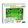 LEAN TOYS Creatieve ruimtelijke houten blokken 3D kikkerpuzzel