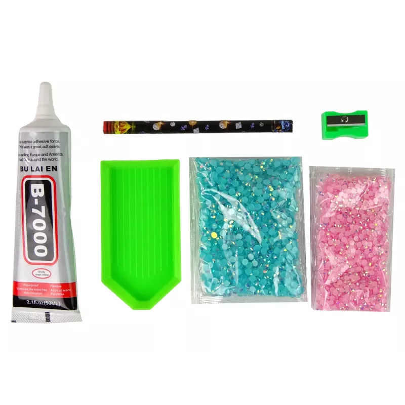 LEAN TOYS Creative Unicorn Kit DIY Diamonds Crystals blauw
