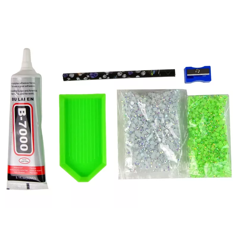LEAN TOYS Creative Unicorn Kit DIY Diamonds Crystals groen