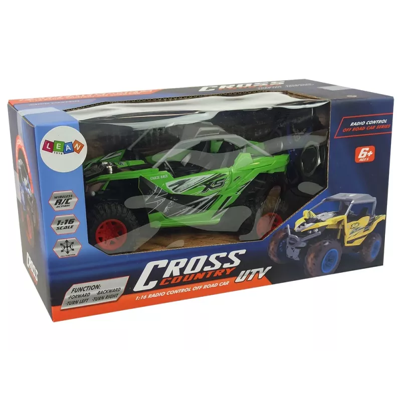 LEAN TOYS Cross Country terreinafstandsbedieningsauto 27 MHz groen